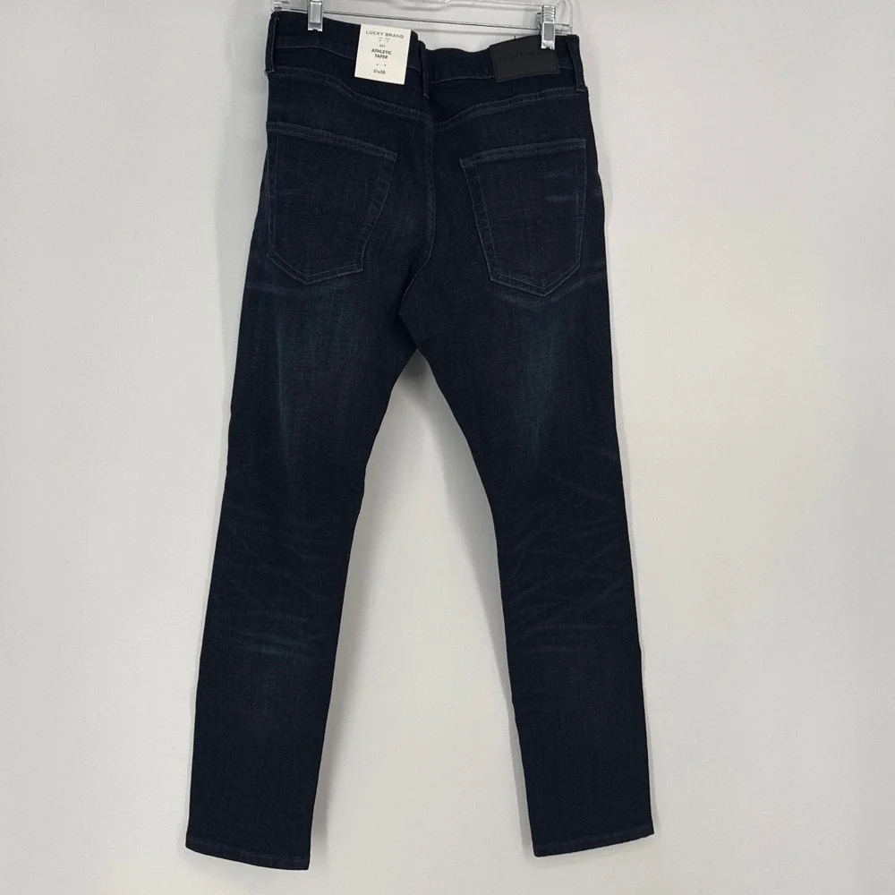 Lucky Brand 411 Athletic Taper Mens 31x30 Dark Blue Coolmax Stretch Jeans